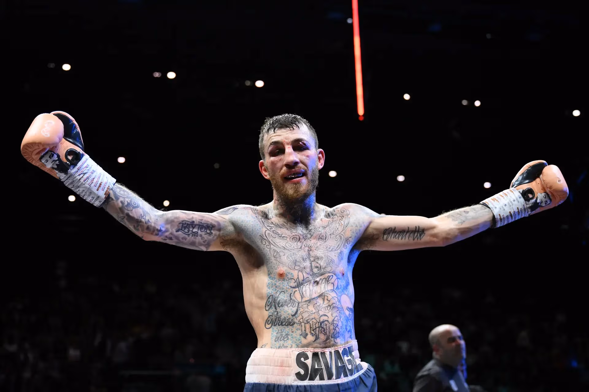 Sam Eggington training for a fight